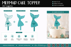 Mermaid Cake Topper SVG Product Image 1
