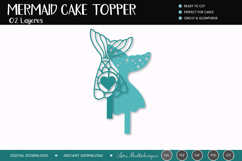 Mermaid Cake Topper SVG Product Image 3