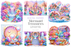 Mermaid Treasures Clipart Bundle Product Image 2