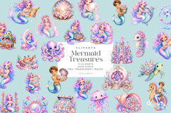 Mermaid Treasures Clipart Bundle Product Image 5