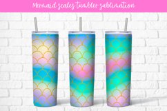 Tumbler sublimation mermaid scales wrap 20 Oz Product Image 1