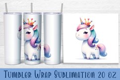 Watercolor Unicorn Sublimation Tumbler| Tumbler Wrap Product Image 1