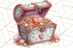 Under the Sea Sweethearts Clipart PNG, Mermaid Ocean Love Product Image 5