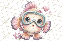 Under the Sea Sweethearts Clipart PNG, Mermaid Ocean Love Product Image 2