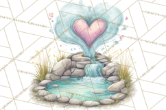 Under the Sea Sweethearts Clipart PNG, Mermaid Ocean Love Product Image 5