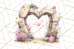 Under the Sea Sweethearts Clipart PNG, Mermaid Ocean Love Product Image 2