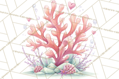 Under the Sea Sweethearts Clipart PNG, Mermaid Ocean Love Product Image 3