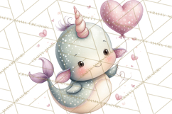 Under the Sea Sweethearts Clipart PNG, Mermaid Ocean Love Product Image 5