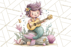 Under the Sea Sweethearts Clipart PNG, Mermaid Ocean Love Product Image 2