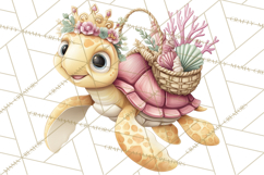 Under the Sea Sweethearts Clipart PNG, Mermaid Ocean Love Product Image 3