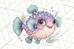 Under the Sea Sweethearts Clipart PNG, Mermaid Ocean Love Product Image 2