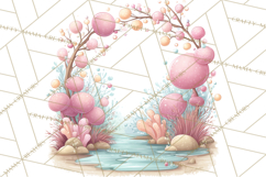 Under the Sea Sweethearts Clipart PNG, Mermaid Ocean Love Product Image 2