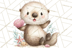 Under the Sea Sweethearts Clipart PNG, Mermaid Ocean Love Product Image 3