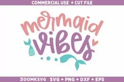 Mermaid vibes SVG | Mermaid SVG | Mermaid Quotes SVG Product Image 1