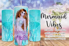 Mermaid Vibes Red Hair Light Skin 20oz Tumbler Design Product Image 1