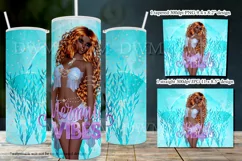 Mermaid Vibes African American Red Hair 20oz Tumbler Design Product Image 4