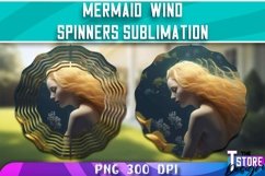 Mermaid Wind Spinners Sublimation Bundle|Magic Mermaid PNG 1 Product Image 2