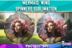 Mermaid Wind Spinners Sublimation Bundle|Magic Mermaid PNG 1 Product Image 5