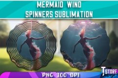 Mermaid Wind Spinners Sublimation Bundle|Magic Mermaid PNG 1 Product Image 6
