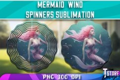 Mermaid Wind Spinners Sublimation Bundle|Magic Mermaid PNG 1 Product Image 7