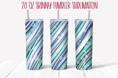 Mermaid Waves 20 OZ Skinny Tumbler Design Sublimation Product Image 1