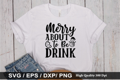 Christmas Wine SVG Design - Christmas T-shirt Design Product Image 3