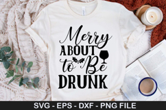 Christmas Wine SVG Design - Pour the Holiday Cheer Product Image 2