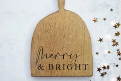 Merry and Bright SVG | Wooden Christmas Farmhouse Sign SVG Product Image 5