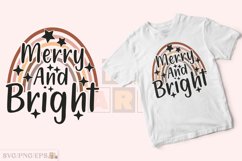 Christmas Boho SVG T-shirt Design. Christmas T-shirt Product Image 2