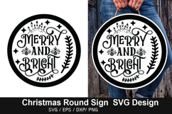 Christmas Round Sign SVG Bundle - Christmas Design Product Image 9