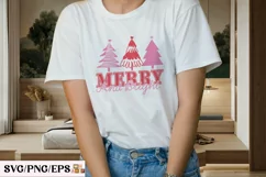 Christmas Tree PNG Merry and Bright SVG T-shirt Design Product Image 3