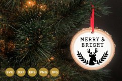 Merry and Bright Svg | Christmas Ornament | Christmas SVG Product Image 1