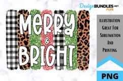 Merry and Bright - Christmas Sublimation PNG Product Image 1