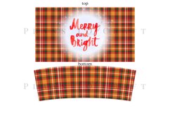 merry and bright 40oz quencher tumbler sublimation full wrap high resolution transparant background