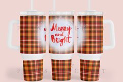 merry and bright 40oz quencher tumbler sublimation full wrap high resolution transparant background