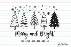 Christmas Trees Svg Merry Christmas Svg Merry and Bright Svg Product Image 10