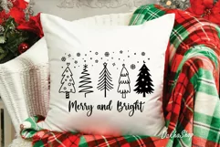 Christmas Trees Svg Merry Christmas Svg Merry and Bright Svg Product Image 9