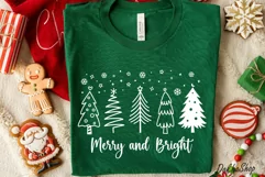 Christmas Trees Svg Merry Christmas Svg Merry and Bright Svg Product Image 6
