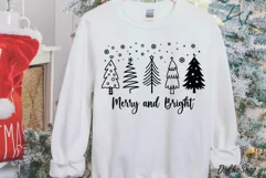 Christmas Trees Svg Merry Christmas Svg Merry and Bright Svg Product Image 7