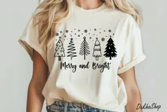 Christmas Trees Svg Merry Christmas Svg Merry and Bright Svg Product Image 5