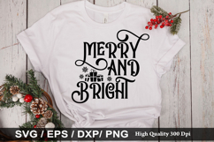 MERRY and Bright SVG - Christmas Design Product Image 1