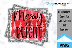 Sublimation Merry and Bright PNG Product Image 1