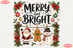 Merry and Bright Christmas PNG Product Image 1