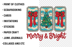Merry and Bright Christmas Png, Chunky Faux Yarn Sublimation Product Image 3