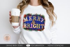 Merry And Bright Christmas PNG For Sublimation Shirts And Mugs