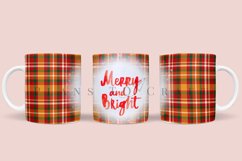 merry and bright coffee mug sublimation wrap glass mug wrap svg presized for 11oz and 15oz glass mug are sublimation files