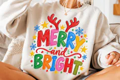 Merry and Bright Crayon Doodles PNG Product Image 3