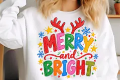 Merry and Bright Crayon Doodles PNG Product Image 5
