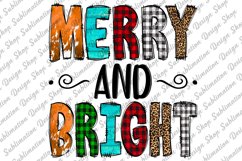 Merry And Bright - Christmas PNG - Christmas Sublimation Product Image 1