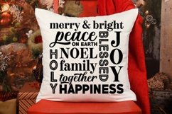 Merry and Bright | Christmas sign svg | Subway Tile Art Product Image 3